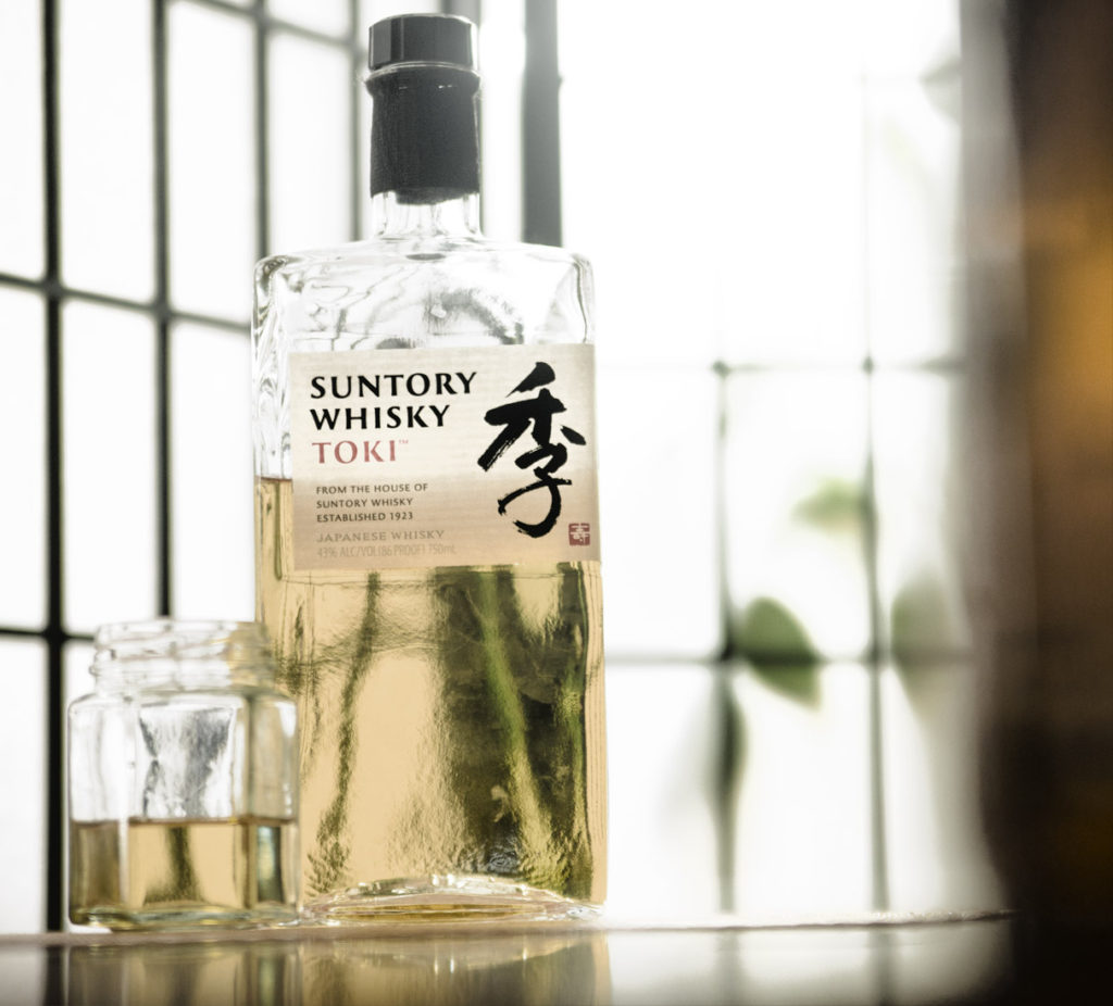 Suntory Toki whisky and glass