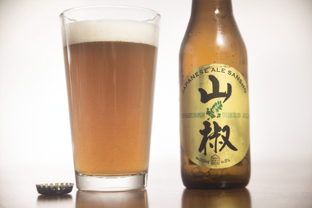 Iwate Kura Beer bottle and glass