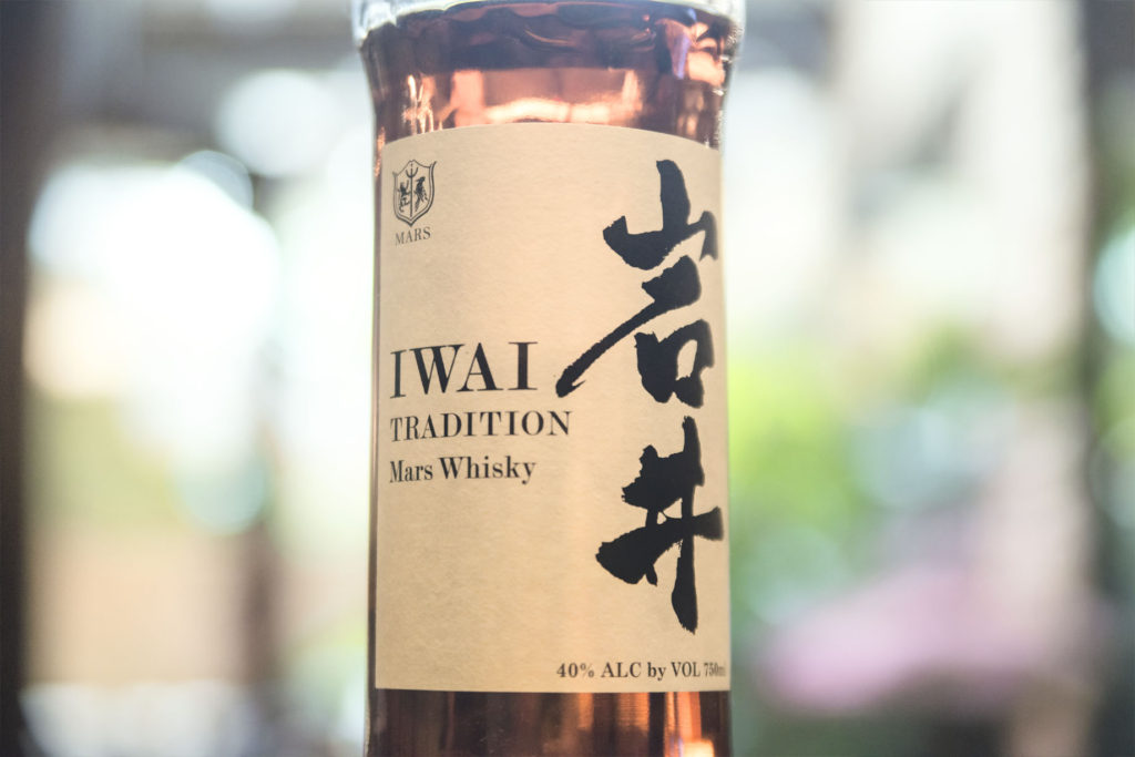 Label close up of Mars Iwai Tradition whisky
